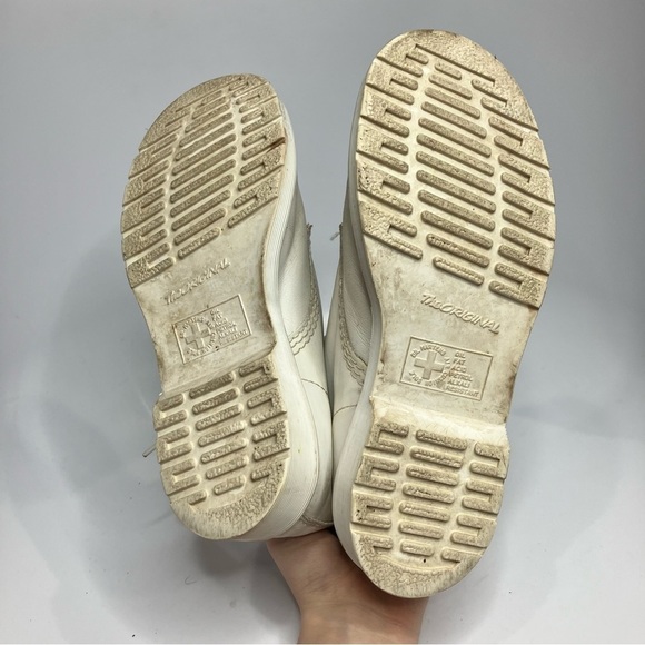 Dr. Martens 1460 Pascal Mono lace up boots white off white size 7 - Picture 6 of 8